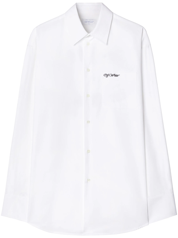 College cotton-poplin oversize shirt