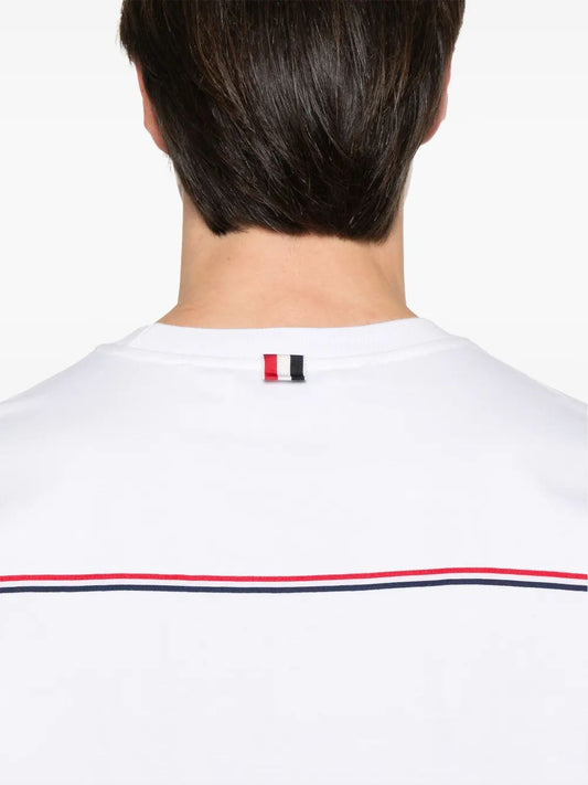 OVERSIZED SHORT SLEEVE TEE W/ RWB KNIT TRIM IN MEDIUM WEIGHT JERSEY