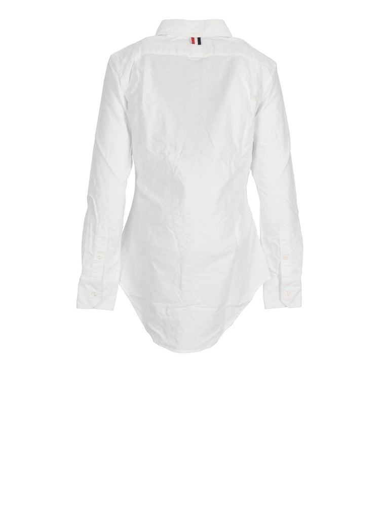 CLASSIC POINT COLLAR SHIRT W/ RWB GROSGRAIN PLACKET IN OXFORD