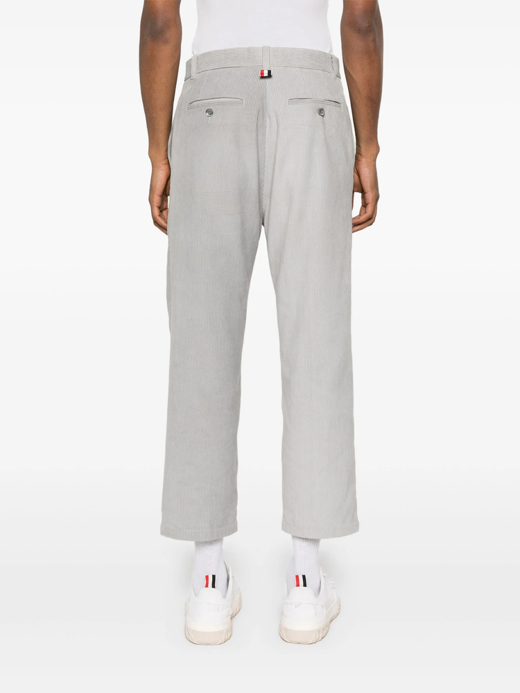 mid-rise straight-leg trousers