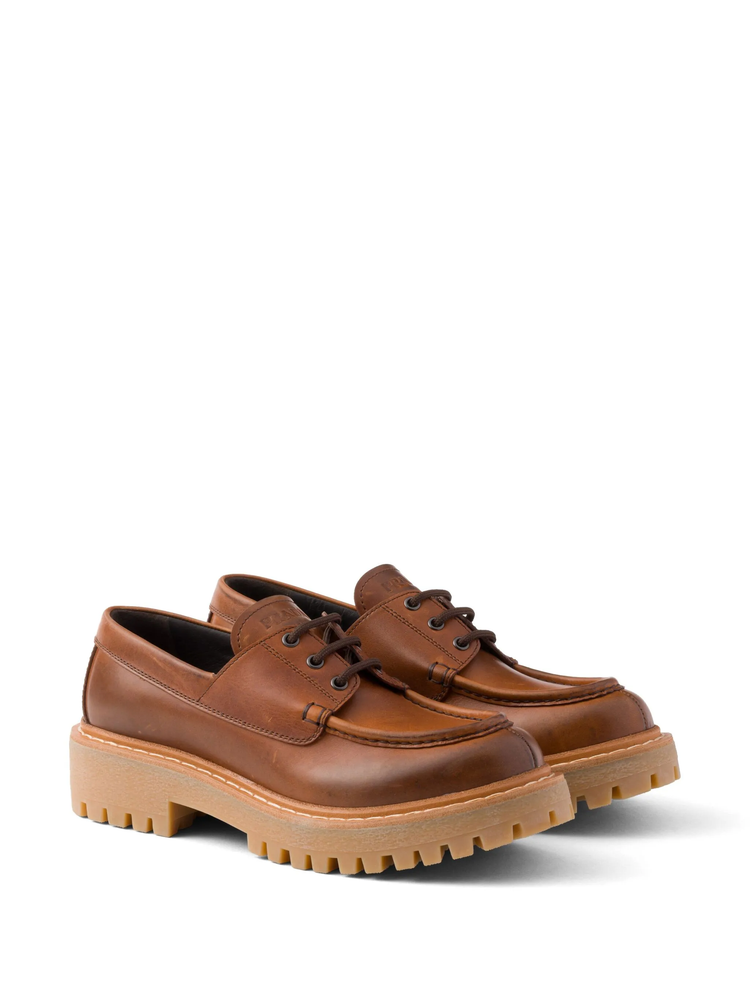 45mm lace-up leather loafers