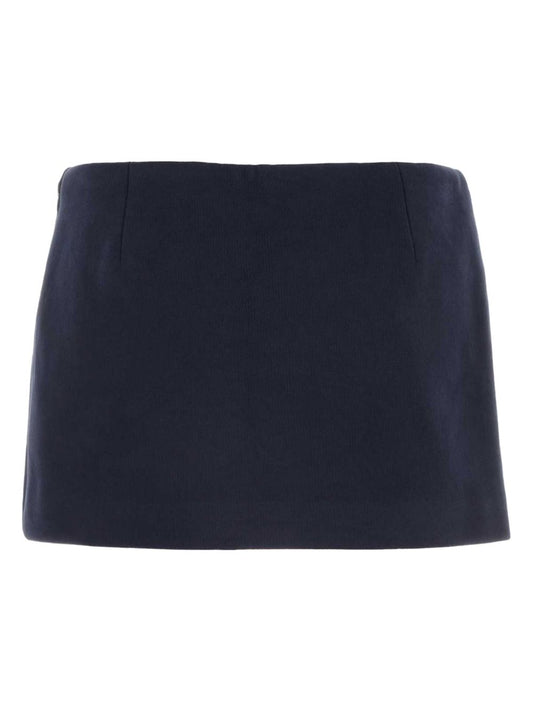 padded cotton miniskirt