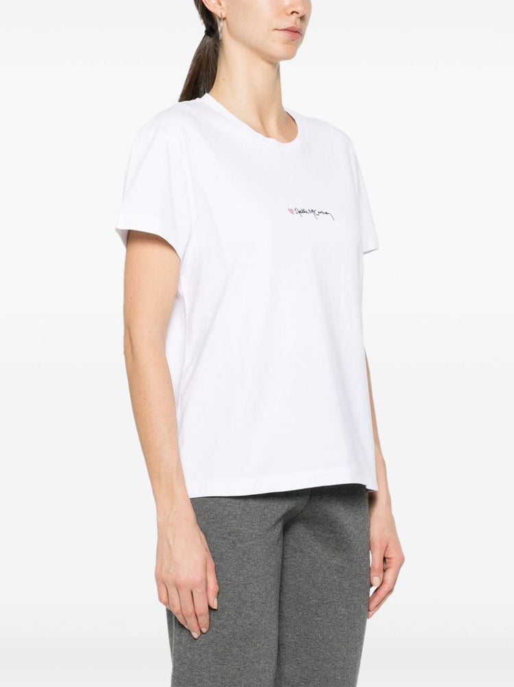 logo-embroidered cotton T-shirt