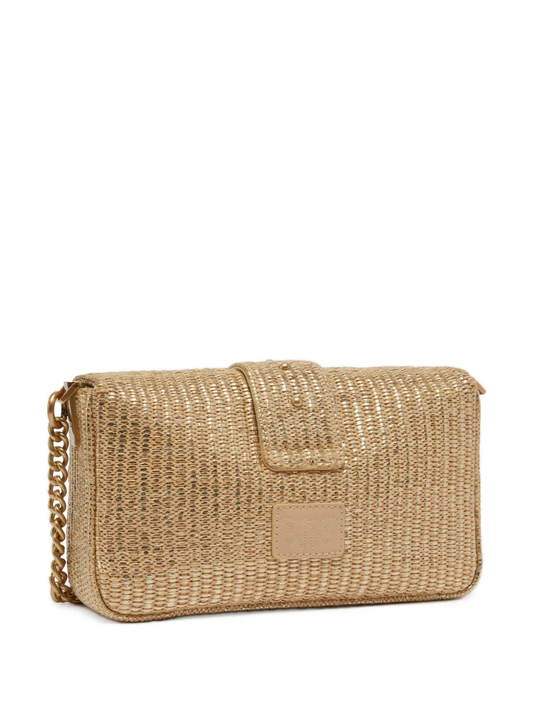 Love One rafia crossbody bag
