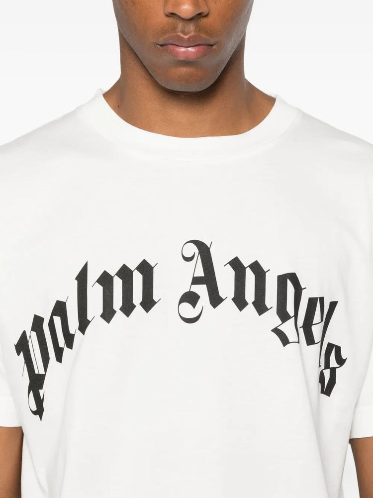 CURVED LOGO REG TEE OFF WHITE - BLACK