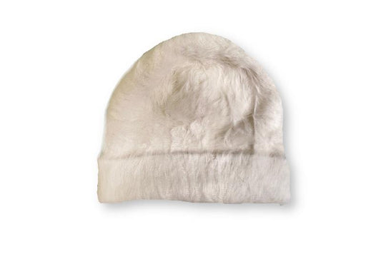 LA ROSE Angora Beanie WHITE