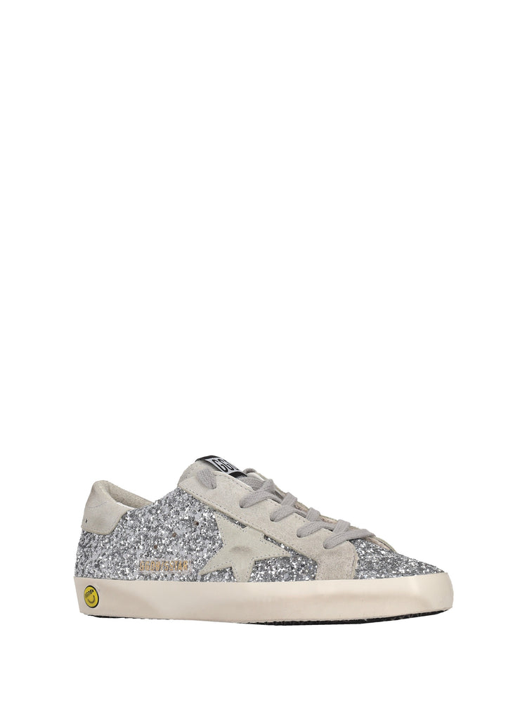 SUPER-STAR GLITTER UPPER SUEDE STAR AND HEEL