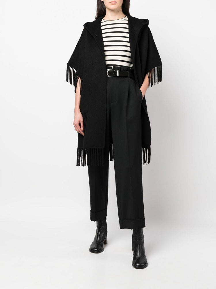 PAROSH paperbag-waist straight leg trousers