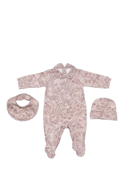 NEW BABY GIFT SET/  AO FLOWER PRINT