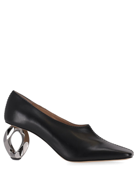 STITCH CHAIN HEEL PUMP W