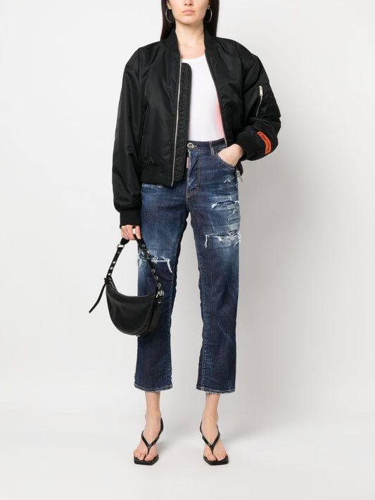 DSQUARED2 distressed-effect high-waisted jeans