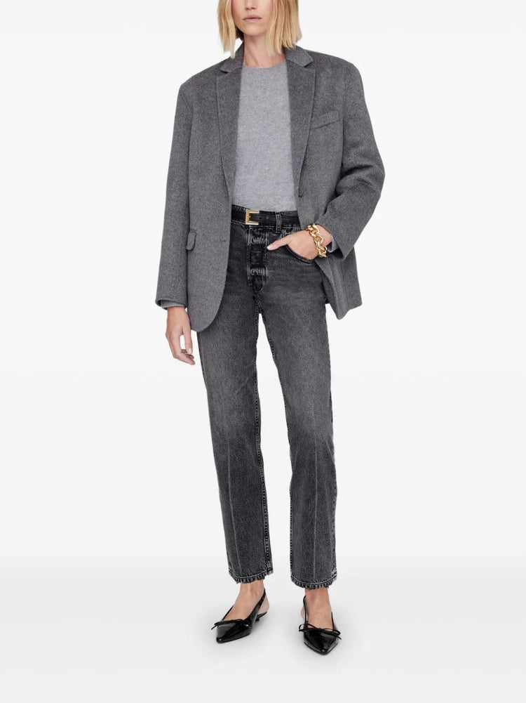 QUINN BLAZER - HEATHER GREY CASHMERE BLEND