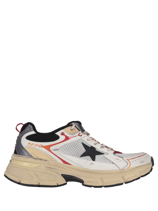LIGHTSTAR MESH UPPER AND HEEL LEATHER TOE AND SPUR TPU STAR