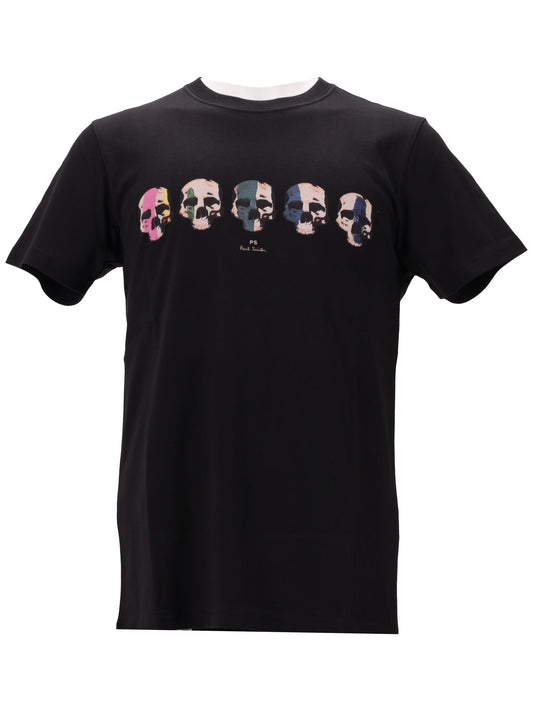 MENS SLIM FIT SS T SHIRT MULTI SKULL