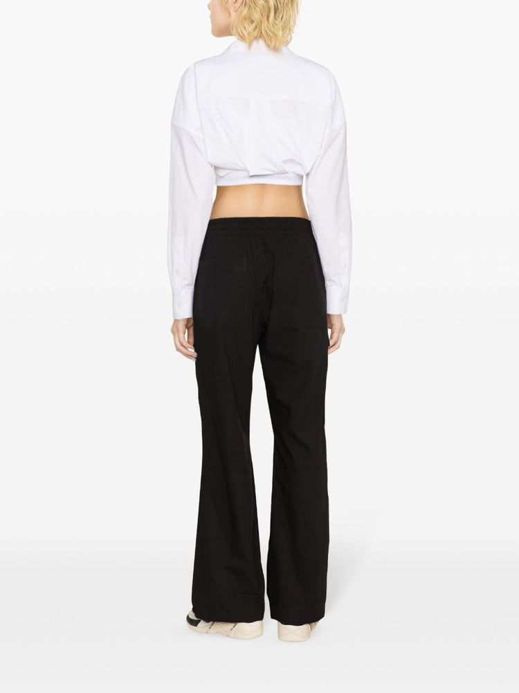 cargo-pockets cotton trousers