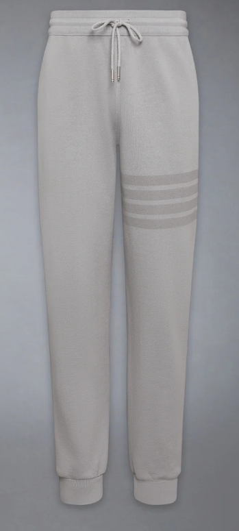 SWEATPANTS W/ OVERDYED 4 BAR IN SOLID LOOPBACK