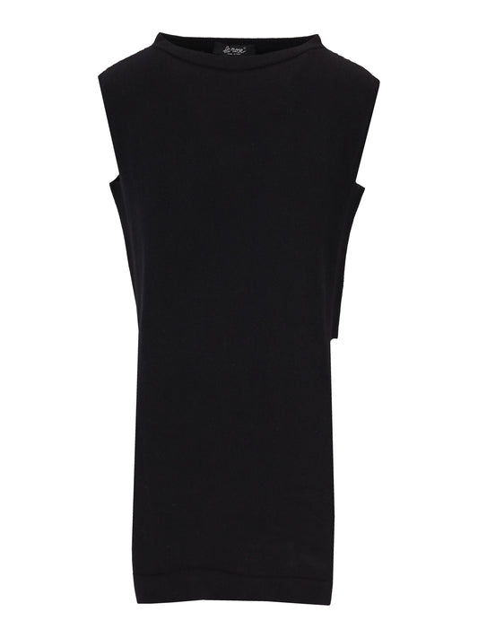 LA ROSE gilet links cashmere black