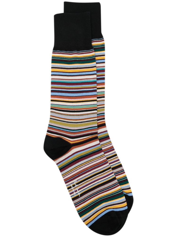 artist stripe-pattern socks