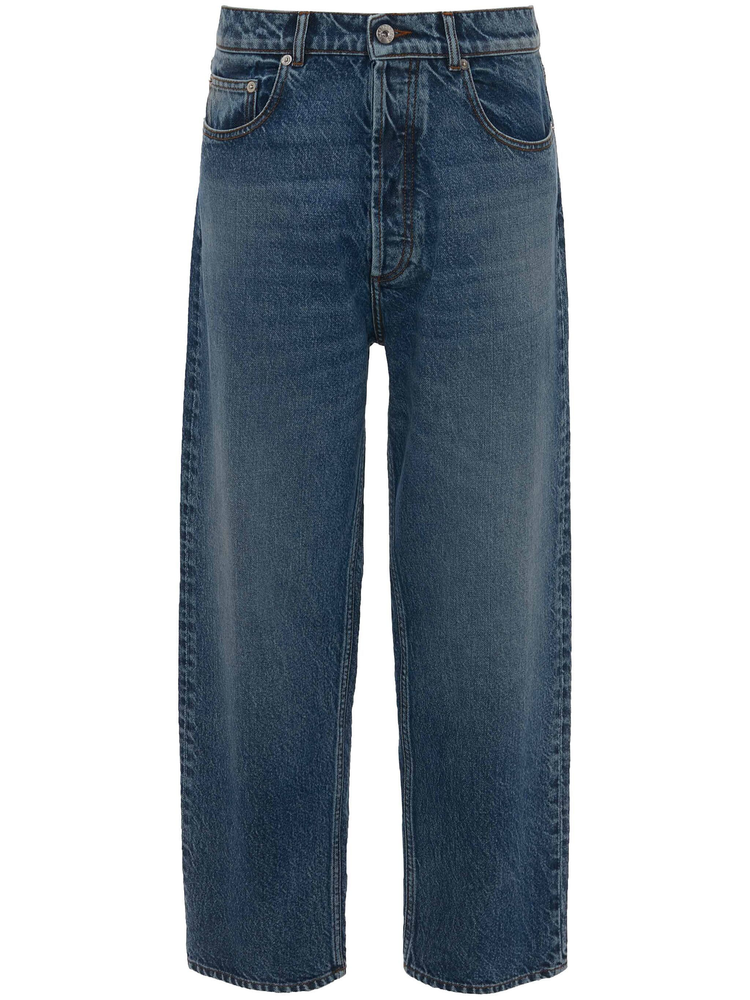 cropped straight-leg jeans