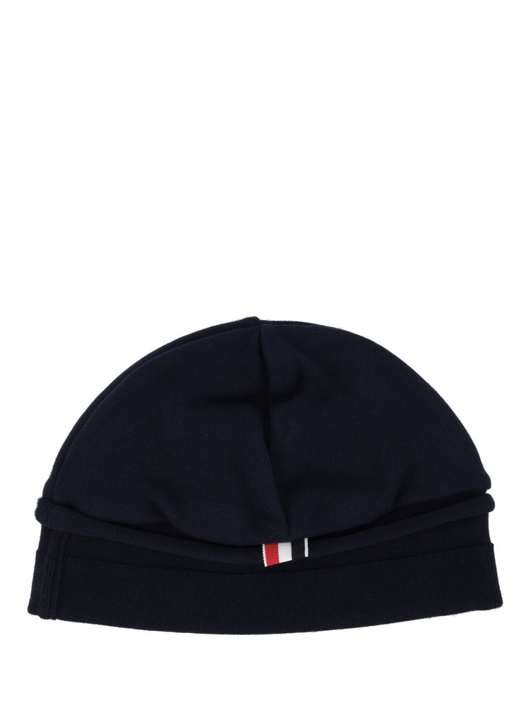 BEANIE W/ ENGINEERED 4 BAR IN SOLID CLASSIC LOOPBACK JERSEY