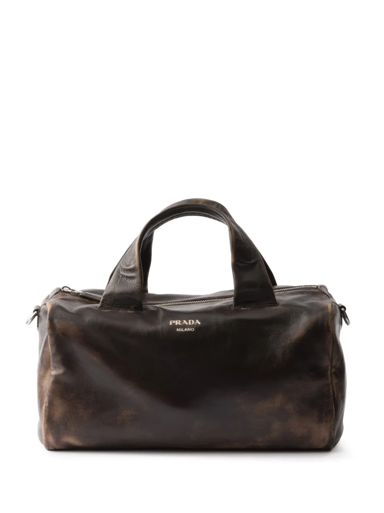 nappa leather duffle bag