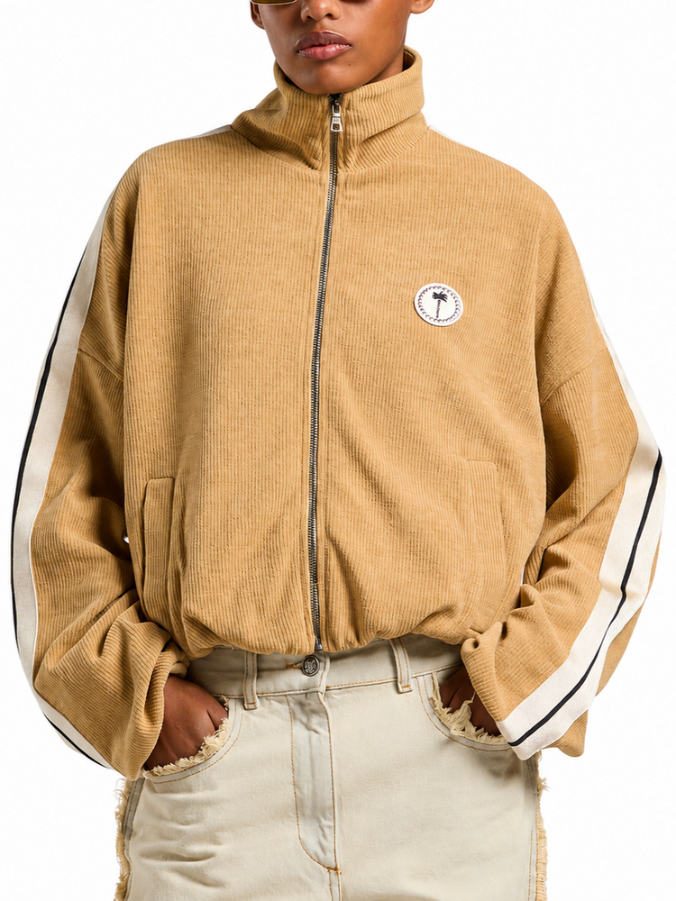 PALM TREE CHENILLE TRACK JACKET
