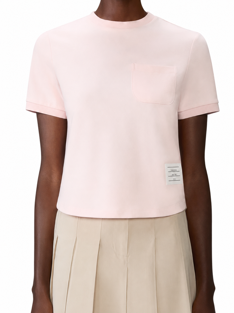 SHORT SLEEVE TEE IN COTTON MILANO