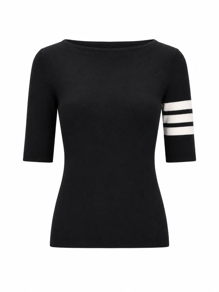 LA ROSE 3/4 merino wool knitwear