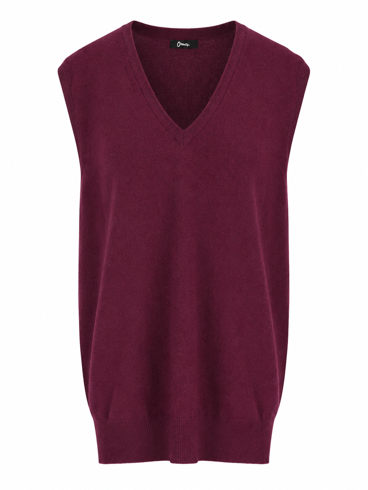 LA ROSE knitwear gilet oversize sabbia