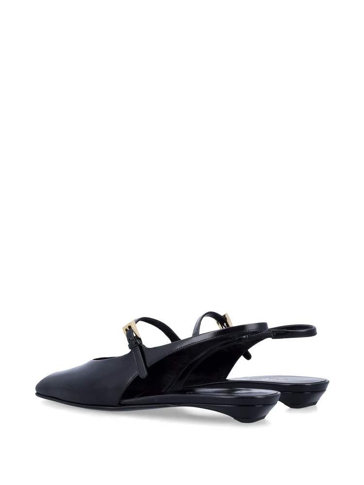 leather slingback ballet flats