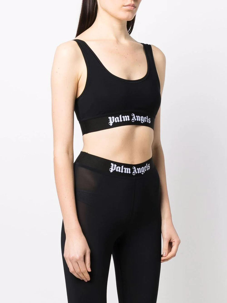 CLASSIC LOGO SPORT BRA  BLACK WHITE