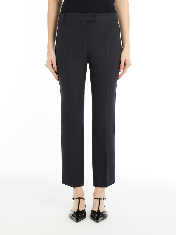 Fatina slim-fit stretch cotton and viscose trousers