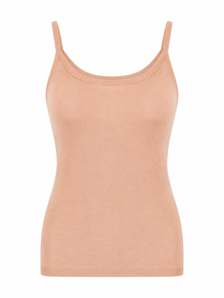 LA ROSE tank cash/silk RED