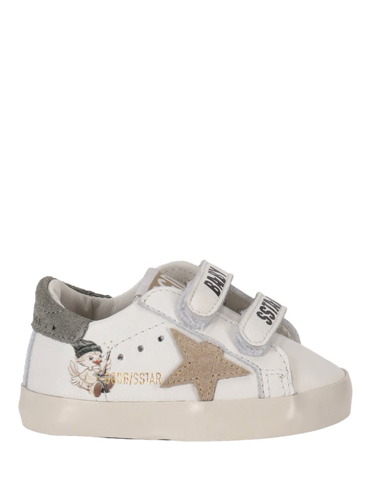 BABY SCHOOL NAPPA UPPER WITH PRINT AND SIGNATURE SUEDE STAR AND HEEL