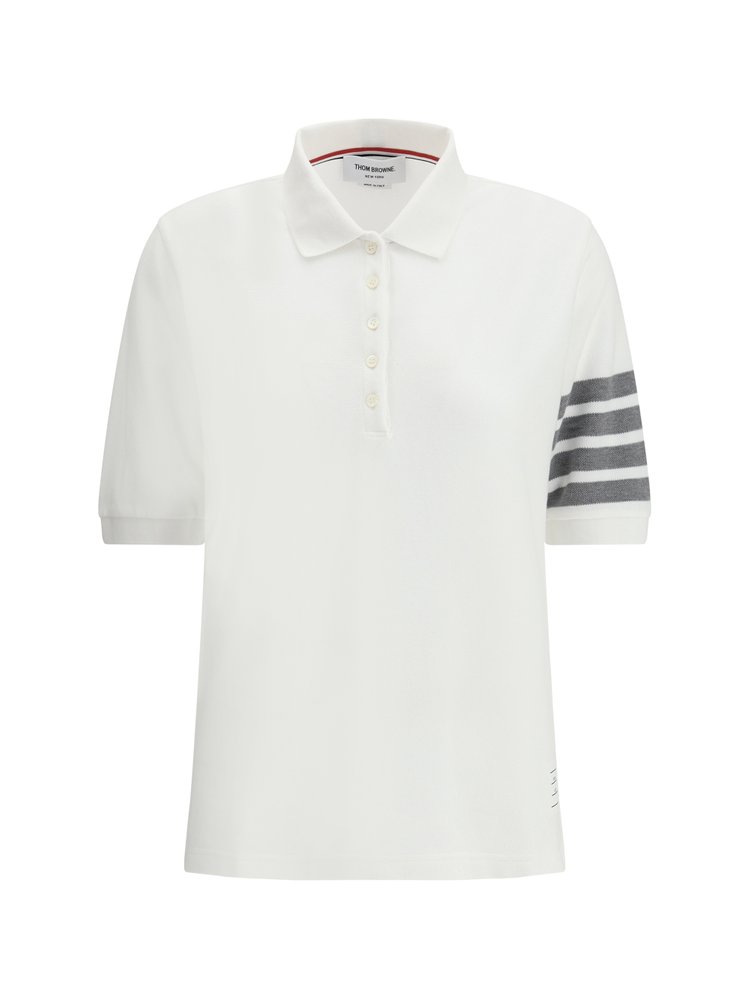 4-Bar short sleeved polo top
