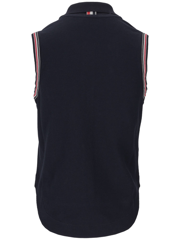 SLEEVELESS BD SHIRT W/ RWB TRIM IN CLASSIC PIQUE