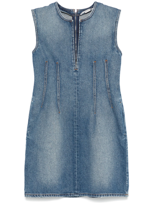 denim mini dress