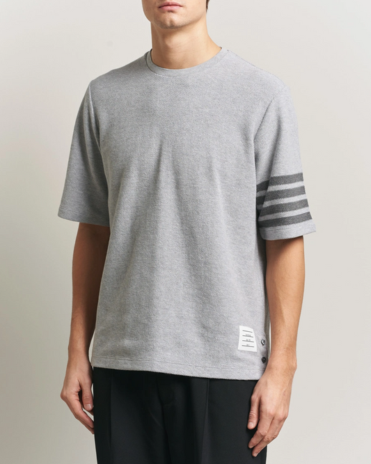 SHORT SLEEVE TEE IN TEXTURED PIQUE W/ ENG 4 BAR