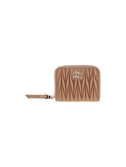 matelassé leather wallet