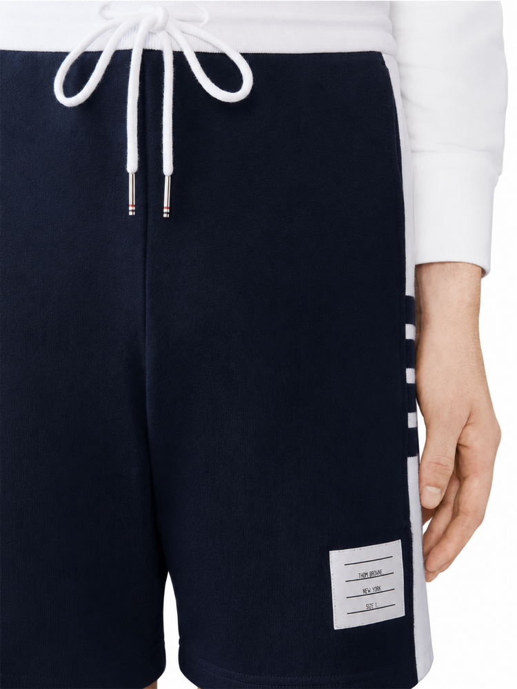 SWEAT SHORTS W/ ENGINEERED 4 BAR IN SOLID CLASSIC LOOPBACK JERSEY