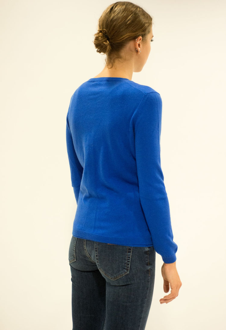 LA ROSE cardigan cashmere grigio melange
