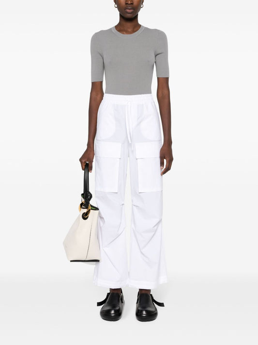 cargo-pockets cotton trousers