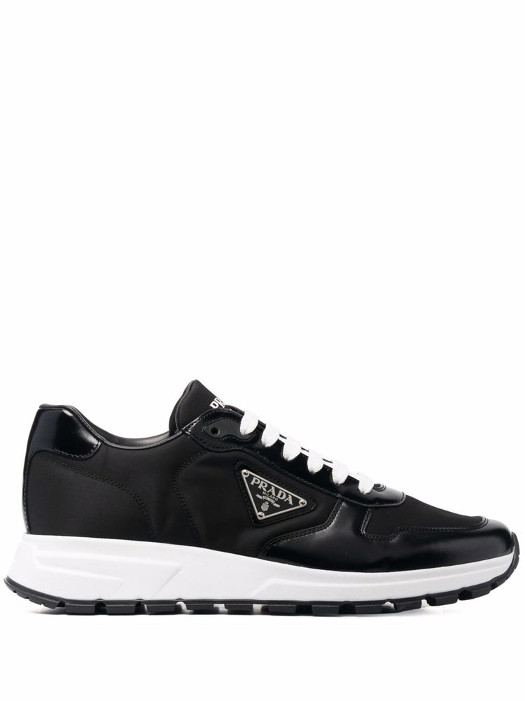 Re-Nylon Triangle-logo low-top sneakers