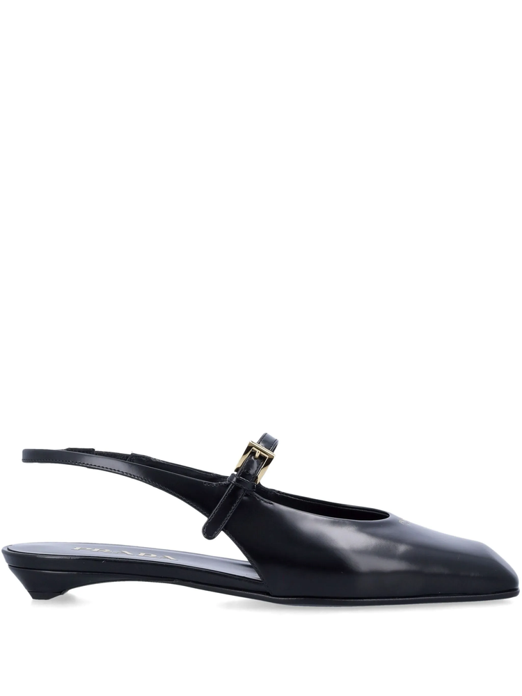 leather slingback ballet flats