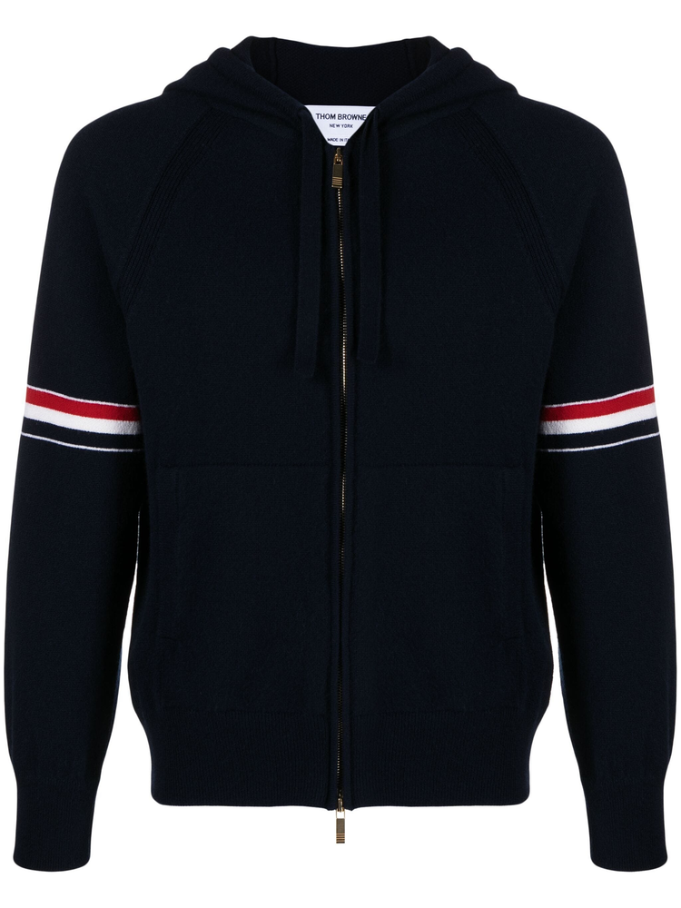 RWB stripe cashmere hoodie