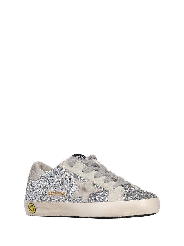SUPER-STAR GLITTER UPPER SUEDE STAR AND HEEL