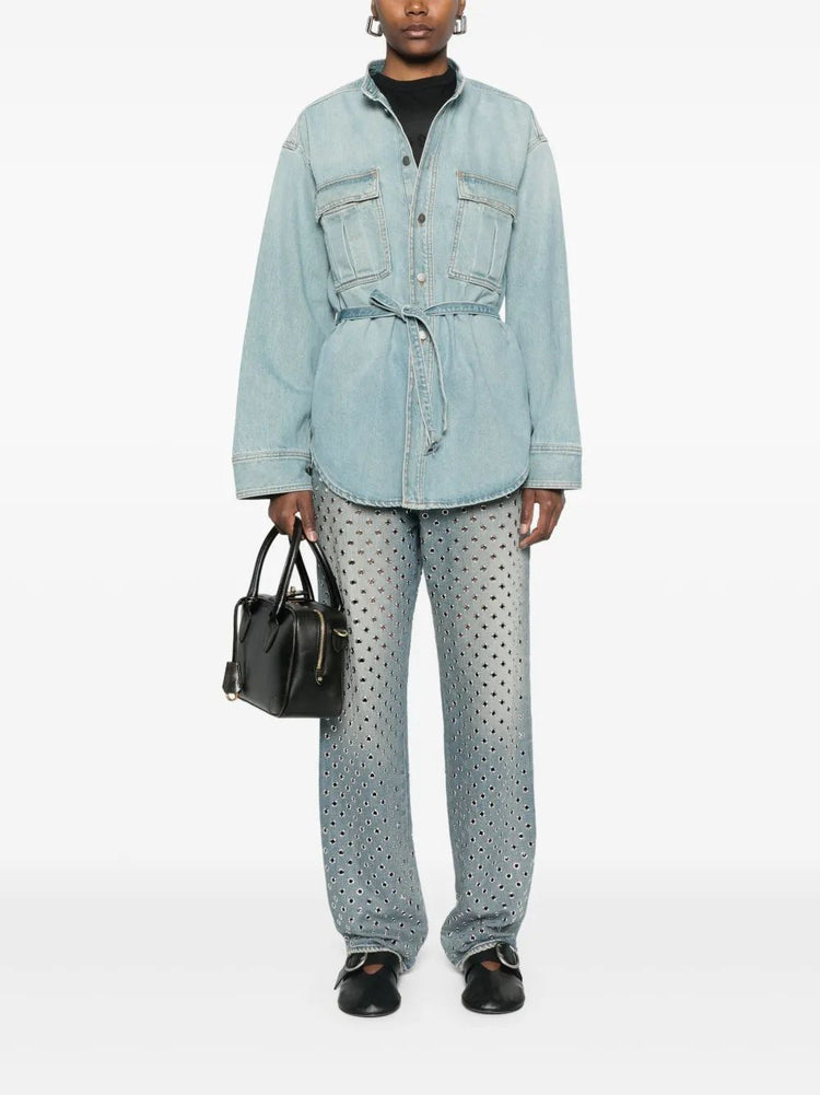 JOURNEY W'S PANT KIM SAND WASH ALL OVER EYELET