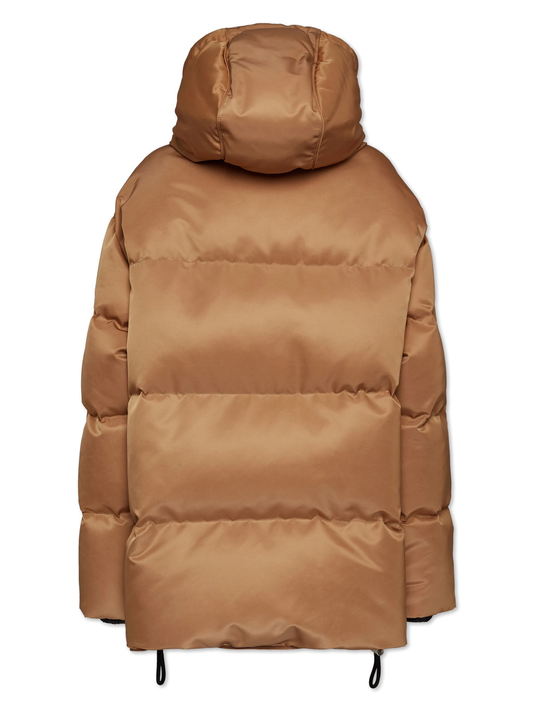 quilted hooded coat