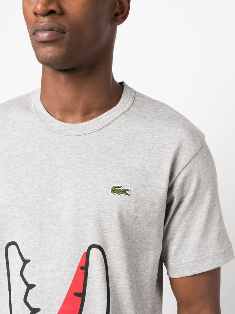 x Lacoste logo-patch cotton T-shirt