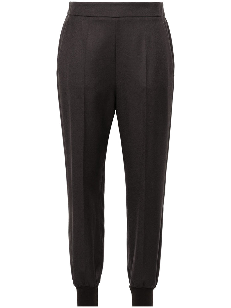 wool tapered trousers